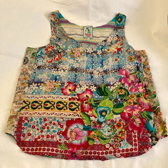 EXCELLENT CONDITION, SZ L, Johnny Was, Reversible Print Layering Tank - Picture 2 of 5